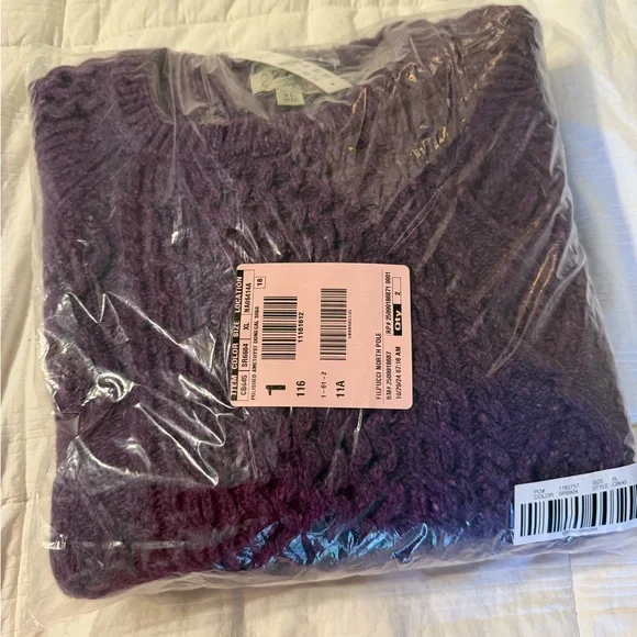 J. Crew Violet Cable Knit Sweater - Picture 8 of 9